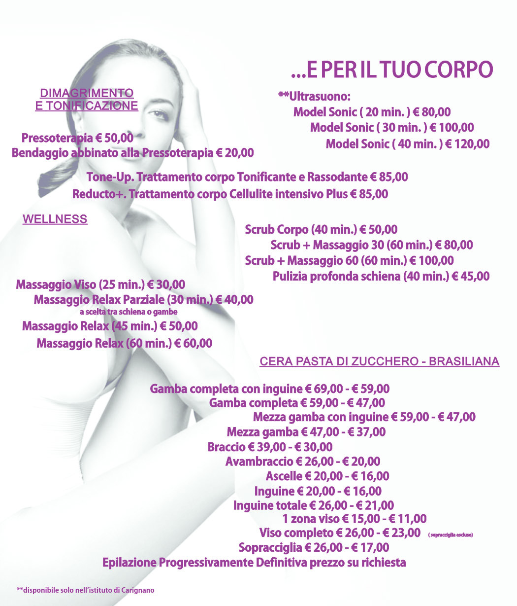 listino corpo